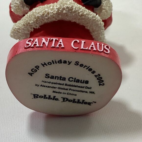 Santa Claus Christmas Bobble Head Doll Figure Bobble Dobbles Handpainted 2002 - Picture 4 of 9